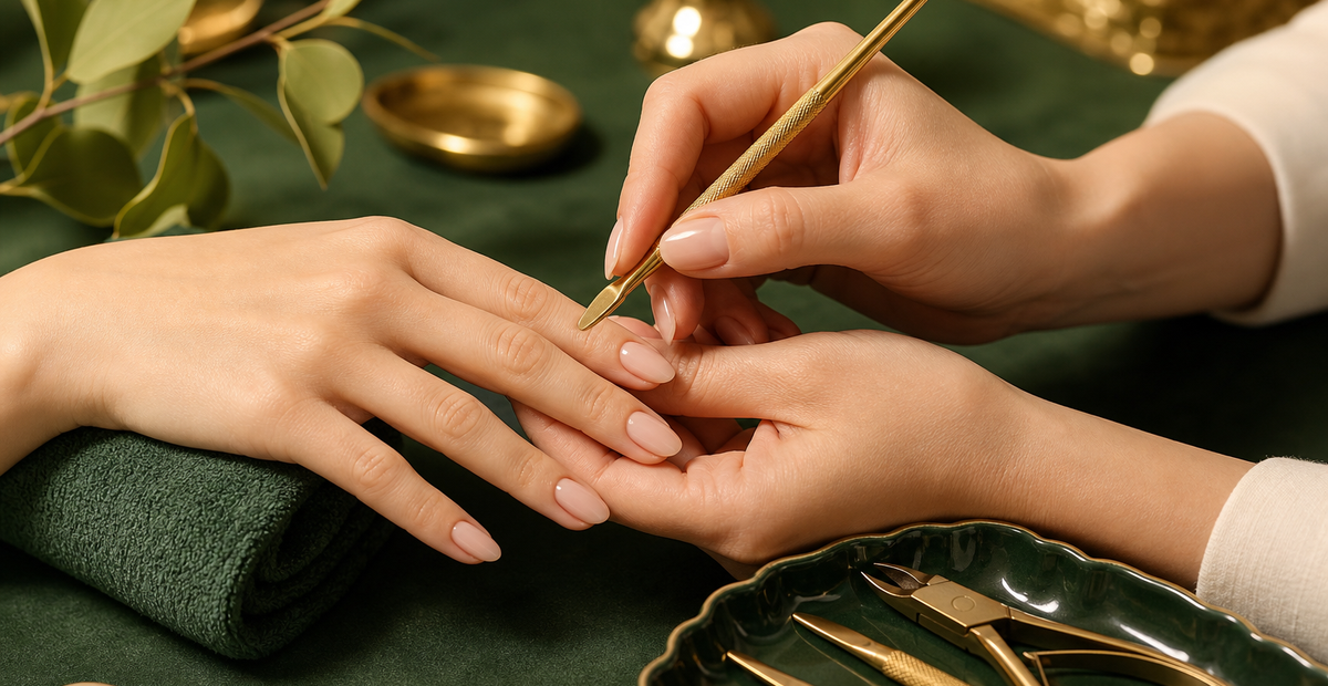 Natürlicher Nude-Nail-Look nach Maniküre bei Elly Nails Frankfurt