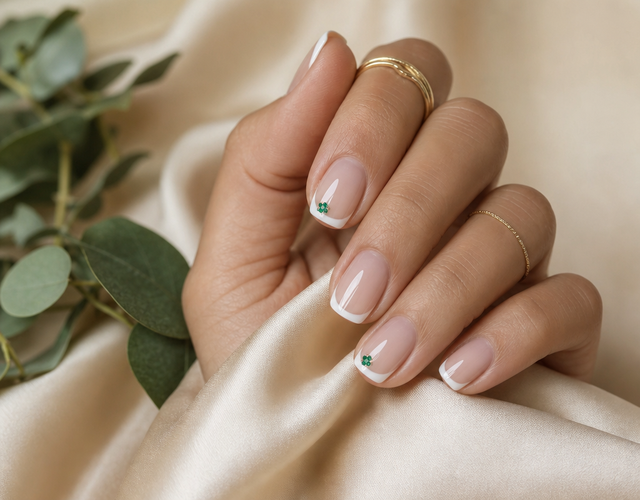 French Nails mit feinem Detail bei Elly Nails